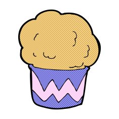 comic cartoon cupcake N6