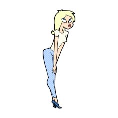 comic cartoon attractive girl N2