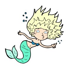 comic cartoon mermaid N6