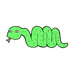 funny comic cartoon snake N3