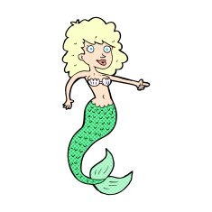 comic cartoon mermaid N7