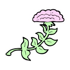 comic cartoon flower N27