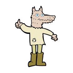 comic cartoon wolf man N7