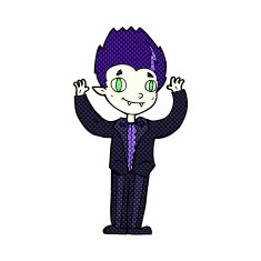 comic cartoon vampire boy