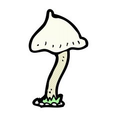 comic cartoon mushroom N6