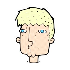 comic cartoon curious man N6