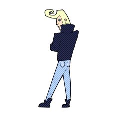comic cartoon cool guy