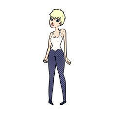 comic cartoon pretty woman N24