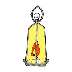 comic cartoon spooky lantern N3