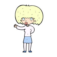 comic cartoon woman gesturing N3