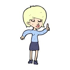 comic cartoon woman with idea N26