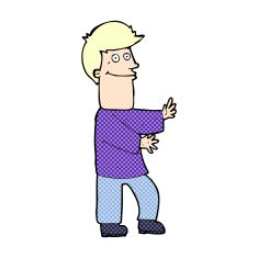 comic cartoon man gesturing N3
