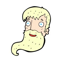 comic cartoon bearded man N5