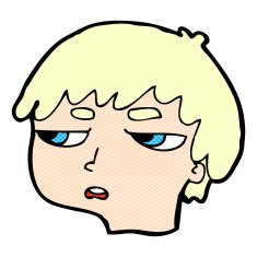 comic cartoon annoyed boy N2