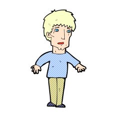 comic cartoon surprised man N14