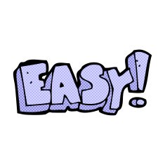 comic cartoon easy sign