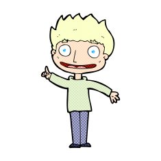comic cartoon happy boy N20
