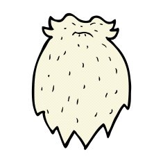 comic cartoon fake beard