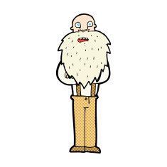 comic cartoon bearded old man N4