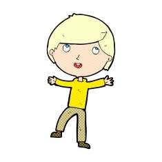 comic cartoon happy boy N21
