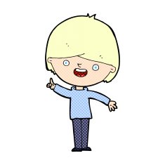comic cartoon happy boy N22