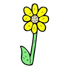 comic cartoon flower N30