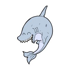 comic cartoon shark N3