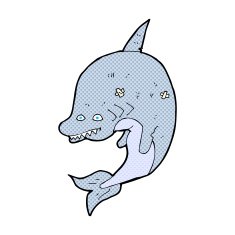 comic cartoon shark N4