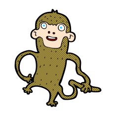comic cartoon monkey N5