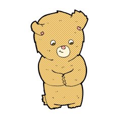 comic cartoon teddy bear N44