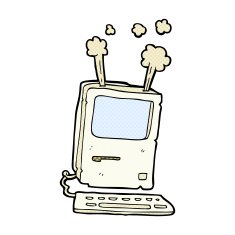 comic cartoon old computer N5