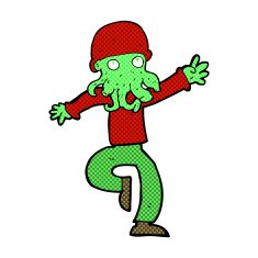 comic cartoon alien monster man N2
