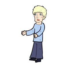 comic cartoon man explaining N2