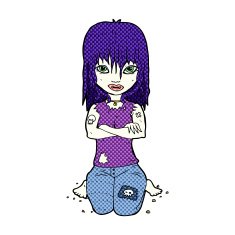 comic cartoon vampire girl N19