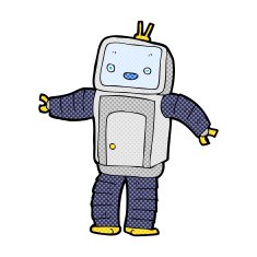 comic cartoon robot N17