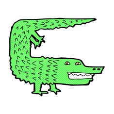 comic cartoon crocodile N6