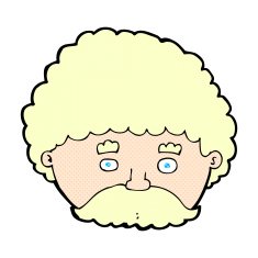 comic cartoon man with mustache N7