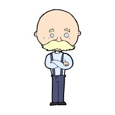 comic cartoon grandfather