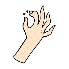 comic cartoon hand symbol N5