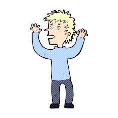 comic cartoon excited boy N9