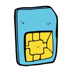 comic cartoon sim card