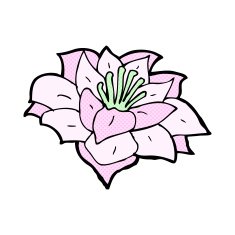 comic cartoon flower N31