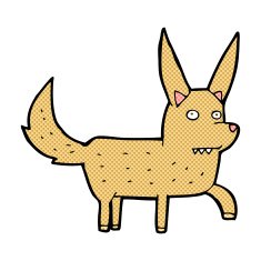 comic cartoon wild dog N2