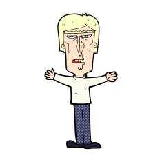 comic cartoon angry man N9