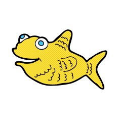 comic cartoon happy fish N2