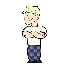 comic cartoon muscular man