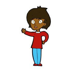 comic cartoon happy woman N24