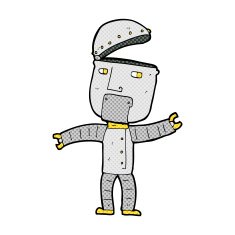 comic cartoon funny robot N7