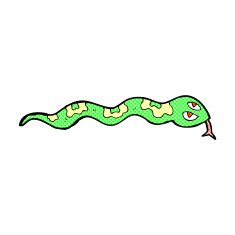 comic cartoon hissing snake N3