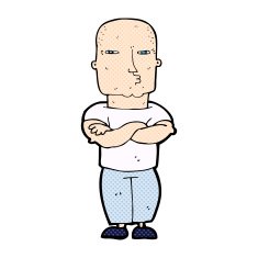 comic cartoon tough guy